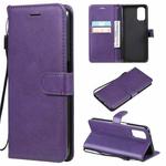 For OPPO Realme V5 5G Solid Color Horizontal Flip Protective Leather Case with Holder & Card Slots & Wallet & Photo Frame & Lanyard(Purple)