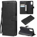 For OPPO Realme V5 5G Solid Color Horizontal Flip Protective Leather Case with Holder & Card Slots & Wallet & Photo Frame & Lanyard(Black)