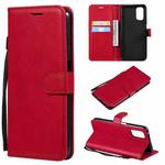 For OPPO Realme V5 5G Solid Color Horizontal Flip Protective Leather Case with Holder & Card Slots & Wallet & Photo Frame & Lanyard(Red)