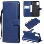 For OPPO Realme V5 5G Solid Color Horizontal Flip Protective Leather Case with Holder & Card Slots & Wallet & Photo Frame & Lanyard(Blue)