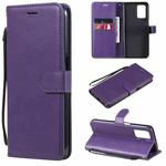 For OPPO Realme V13 5G Solid Color Horizontal Flip Protective Leather Case with Holder & Card Slots & Wallet & Photo Frame & Lanyard(Purple)