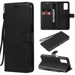 For OPPO Realme V13 5G Solid Color Horizontal Flip Protective Leather Case with Holder & Card Slots & Wallet & Photo Frame & Lanyard(Black)