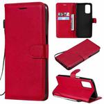 For OPPO A93 5G / A54 5G / A74 5G Solid Color Horizontal Flip Protective Leather Case with Holder & Card Slots & Wallet & Photo Frame & Lanyard(Red)