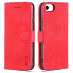 AZNS Skin Feel Calf Texture Horizontal Flip Leather Case with Card Slots & Holder & Wallet For iPhone 7 / 8 / SE (2020)(Red)