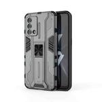 For OPPO K9 Supersonic PC + TPU Shock-proof Protective Case with Holder(Gray)