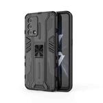 For OPPO K9 Supersonic PC + TPU Shock-proof Protective Case with Holder(Black)