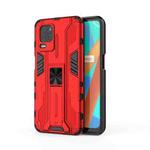 For OPPO Realme V13 5G Supersonic PC + TPU Shock-proof Protective Case with Holder(Red)