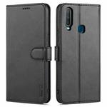 For vivo Y17 / Y3 / Y3S AZNS Skin Feel Calf Texture Horizontal Flip Leather Case with Card Slots & Holder & Wallet(Black)