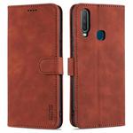 For vivo Y17 / Y3 / Y3S AZNS Skin Feel Calf Texture Horizontal Flip Leather Case with Card Slots & Holder & Wallet(Brown)