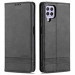 For Samsung Galaxy A22 4G AZNS Magnetic Calf Texture Horizontal Flip Leather Case with Card Slots & Holder & Wallet(Black)