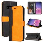 For Samsung Galaxy S10e Business Stitching-Color Horizontal Flip PU Leather Case with Holder & Card Slots & Photo Frame(Orange)
