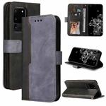 For Samsung Galaxy S20 Ultra Business Stitching-Color Horizontal Flip PU Leather Case with Holder & Card Slots & Photo Frame(Grey)
