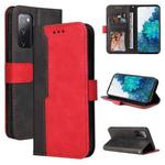 For Samsung Galaxy S20 FE / S20 Lite 5G / 4G Business Stitching-Color Horizontal Flip PU Leather Case with Holder & Card Slots & Photo Frame(Red)