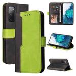 For Samsung Galaxy S20 FE / S20 Lite 5G / 4G Business Stitching-Color Horizontal Flip PU Leather Case with Holder & Card Slots & Photo Frame(Green)