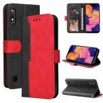 For Samsung Galaxy A10 / M10 Business Stitching-Color Horizontal Flip PU Leather Case with Holder & Card Slots & Photo Frame(Red)