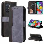 For Samsung Galaxy A71 4G Business Stitching-Color Horizontal Flip PU Leather Case with Holder & Card Slots & Photo Frame(Grey)