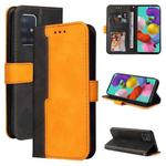 For Samsung Galaxy A71 4G Business Stitching-Color Horizontal Flip PU Leather Case with Holder & Card Slots & Photo Frame(Orange)