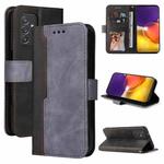 For Samsung Galaxy A82 5G Business Stitching-Color Horizontal Flip PU Leather Case with Holder & Card Slots & Photo Frame(Grey)