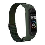 For Xiaomi Mi Band 6 / 5 / 4 / 3 Wavy Texture 8-shaped Buckle Watch Band(Army Green)