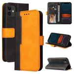 For iPhone 11 Business Stitching-Color Horizontal Flip PU Leather Case with Holder & Card Slots & Photo Frame (Orange)