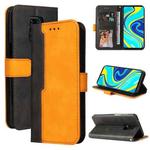 For Xiaomi Redmi Note 9S/Note 9 Pro/Note 9 Pro Max Business Stitching-Color Horizontal Flip PU Leather Case with Holder & Card Slots & Photo Frame(Orange)