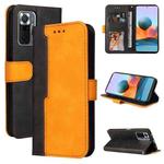 For Xiaomi Redmi Note 10 Pro / Note 10 Pro Max Business Stitching-Color Horizontal Flip PU Leather Case with Holder & Card Slots & Photo Frame(Orange)
