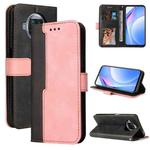 For Xiaomi Mi 10T Lite 5G/Redmi Note 9 Pro 5G/Mi 10i Business Stitching-Color Horizontal Flip PU Leather Case with Holder & Card Slots & Photo Frame(Pink)