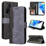 For Xiaomi Mi 10T Pro/Mi 10T 5G/Redmi K30S Business Stitching-Color Horizontal Flip PU Leather Case with Holder & Card Slots & Photo Frame(Gray)
