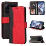 For Xiaomi Mi 11 Ultra Business Stitching-Color Horizontal Flip PU Leather Case with Holder & Card Slots & Photo Frame(Red)