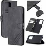 For Samsung Galaxy S20 Ultra Stitching Style 2-Color Cow Texture Horizontal Flip PU Leather Case with Holder & Card Slot & Lanyard(Black)