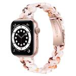 Oval Resin Watch Band For Apple Watch Series 8&7 41mm / SE 2&6&SE&5&4 40mm / 3&2&1 38mm(Nougat)