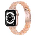 Oval Resin Watch Band For Apple Watch Ultra 49mm / Series 8&7 45mm / SE 2&6&SE&5&4 44mm / 3&2&1 42mm(Silk White)