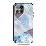 Frosted Fashion Marble Shockproof  TPU Protective Case For iPhone 13(Light Blue Square)