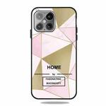 For iPhone 13 Pro Frosted Fashion Marble Shockproof  TPU Protective Case (Golden Triangle)