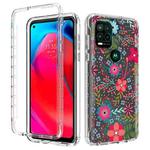 For Motorola Moto G Stylus 5G 2 in 1 High Transparent Painted Shockproof PC + TPU Protective Case(Small Floral)