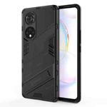 For Honor 50 Pro Punk Armor 2 in 1 PC + TPU Shockproof Case with Invisible Holder(Black)