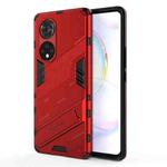 For Honor 50 Pro Punk Armor 2 in 1 PC + TPU Shockproof Case with Invisible Holder(Red)