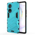 For Honor 50 Pro Punk Armor 2 in 1 PC + TPU Shockproof Case with Invisible Holder(Blue)