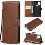 For Motorola Moto G50 Solid Color Horizontal Flip Protective Leather Case with Holder & Card Slots & Wallet & Photo Frame & Lanyard(Brown)