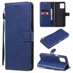 For Motorola Edge S 4G Solid Color Horizontal Flip Protective Leather Case with Holder & Card Slots & Wallet & Photo Frame & Lanyard(Blue)