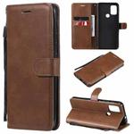 For Motorola Moto G10 / G30 Solid Color Horizontal Flip Protective Leather Case with Holder & Card Slots & Wallet & Photo Frame & Lanyard(Brown)
