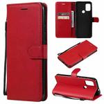 For Motorola Moto G10 / G30 Solid Color Horizontal Flip Protective Leather Case with Holder & Card Slots & Wallet & Photo Frame & Lanyard(Red)
