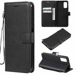 For Xiaomi Redmi Note 10 5G / Poco M3 Pro Solid Color Horizontal Flip Protective Leather Case with Holder & Card Slots & Wallet & Photo Frame & Lanyard(Black)