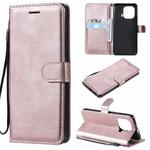For Xiaomi Mi 11 Pro Solid Color Horizontal Flip Protective Leather Case with Holder & Card Slots & Wallet & Photo Frame & Lanyard(Rose Gold)