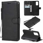 For Xiaomi Redmi Note 10  Pro 4G Solid Color Horizontal Flip Protective Leather Case with Holder & Card Slots & Wallet & Photo Frame & Lanyard(Black)