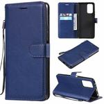 For Xiaomi Redmi Note 10  Pro 4G Solid Color Horizontal Flip Protective Leather Case with Holder & Card Slots & Wallet & Photo Frame & Lanyard(Blue)