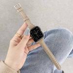 Crocodile Texture Leather Watch Band For Apple Watch Ultra 49mm / Series 8&7 45mm / SE 2&6&SE&5&4 44mm / 3&2&1 42mm(Milk Coffee)