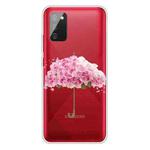 For Samsung Galaxy A02s EU Version Colored Drawing Clear TPU Protective Cases(Flower Umbrella)