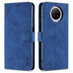For Xiaomi Redmi Note 9 5G AZNS Skin Feel Calf Texture Horizontal Flip Leather Case with Card Slots & Holder & Wallet(Blue)