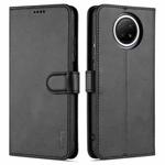 For Xiaomi Redmi Note 9 5G AZNS Skin Feel Calf Texture Horizontal Flip Leather Case with Card Slots & Holder & Wallet(Black)